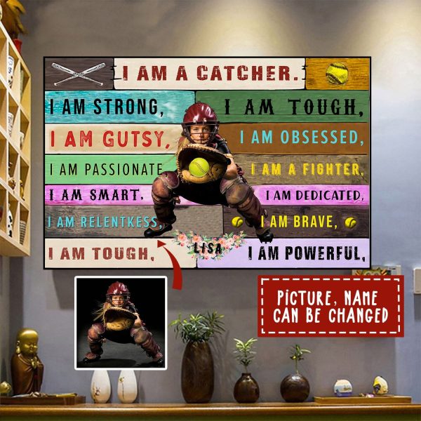 Personalized Canvas Painting, Canvas Hanging I Am A Catcher Painting Art Framed Prints, Canvas Paintings - Image 2