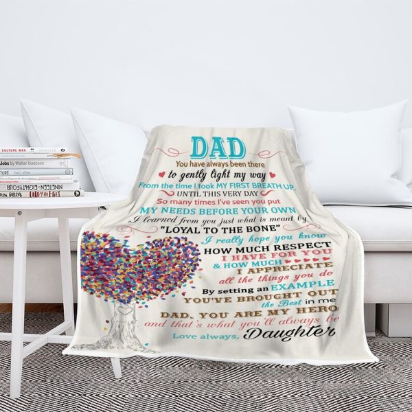 Dad You Are My Hero Blanket, Blanket For Dad From Daughter, Father's D - Image 6