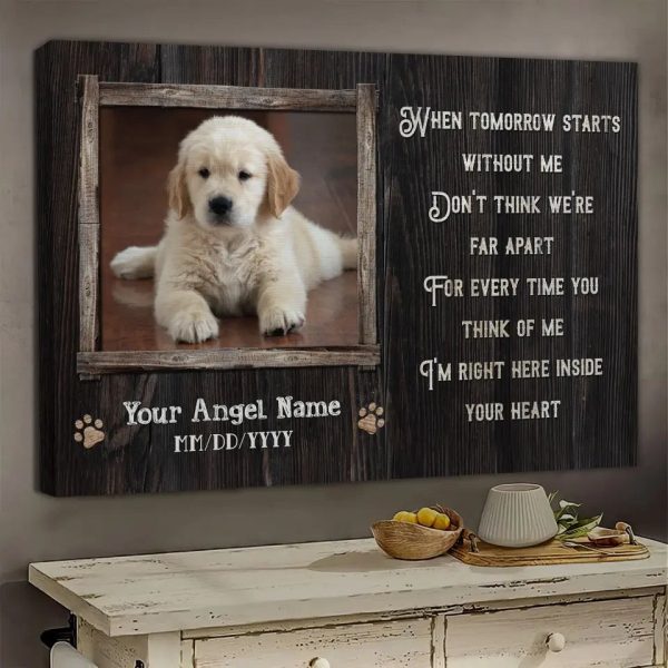 Personalized Canvas Prints, Custom Photo, Pet Bereavement Gift, Loss of Dog Memorial Gift, Pet Sympathy Gift Dem Canvas - Image 2