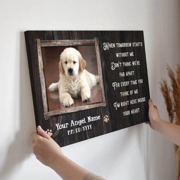 Personalized Canvas Prints, Custom Photo, Pet Bereavement Gift, Loss of Dog Memorial Gift, Pet Sympathy Gift Dem Canvas - Image 3