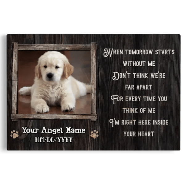 Personalized Canvas Prints, Custom Photo, Pet Bereavement Gift, Loss of Dog Memorial Gift, Pet Sympathy Gift Dem Canvas - Image 8